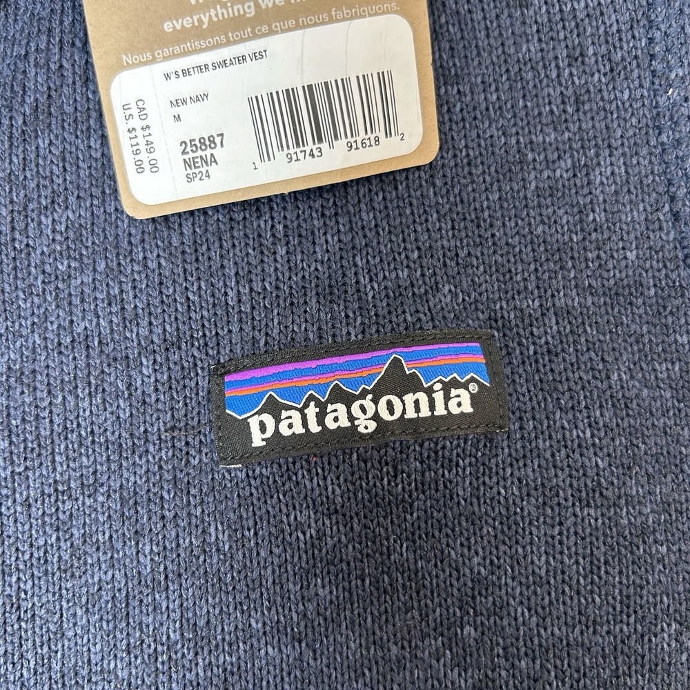 Patagonia Women's Better Sweater Full Zip Vest - Dark Blue New Size Medium - NWT - Picture 6 of 16